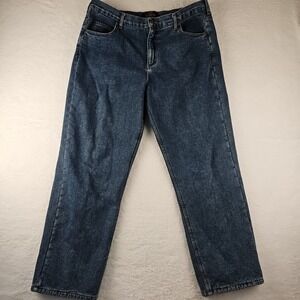 Red Head Green Fleece Lined Medium Wash Mens Jeans Size 38x30 (*38x29) Soft Warm